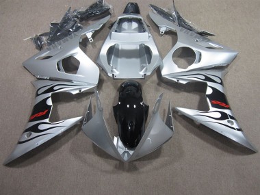 Argent Noir Rouge Décalque Carénage Moto Yamaha R6 03-05