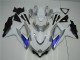 Blanc Argent Bleu Carénage Moto Suzuki GSXR 600 / 750 K8 08-10 Blanc Argent Bleu Carénage Moto Suzuki GSXR 600 / 750 K8 08-10