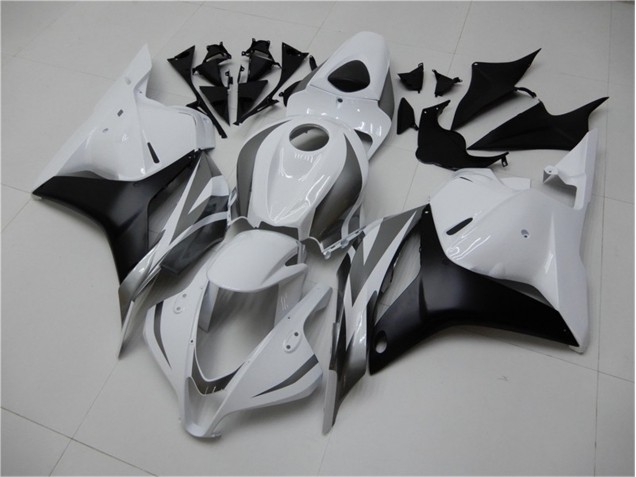 Blanc Argent Noir Carénage Moto Honda CBR 600 RR 09-12 Blanc Argent Noir Carénage Moto Honda CBR 600 RR 09-12