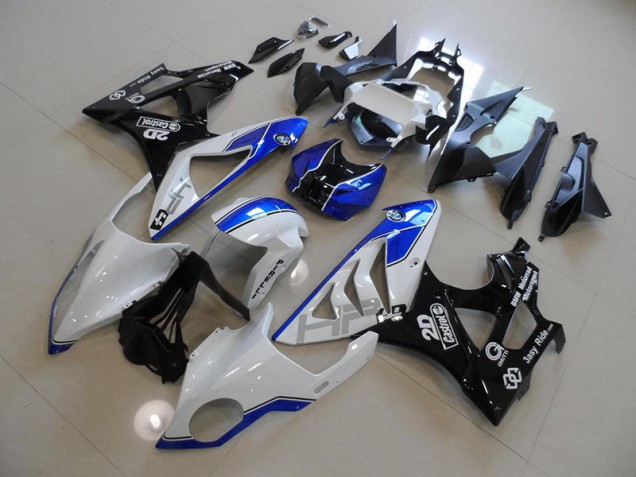 Blanc Bleu Carénage Moto BMW S1000RR 09-14 Blanc Bleu Carénage Moto BMW S1000RR 09-14