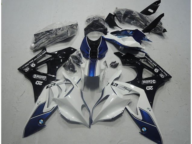 Blanc Bleu Carénages Moto BMW S1000RR 09-14 Blanc Bleu Carénages Moto BMW S1000RR 09-14