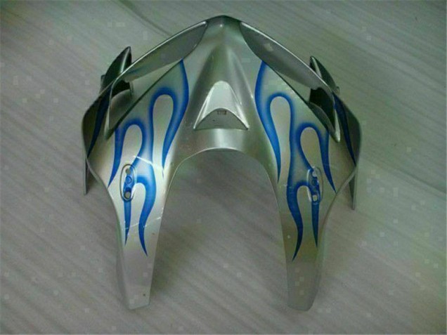 Blanc Bleu Flamme Carénage Moto Honda CBR 600 RR 05-06 Blanc Bleu Flamme Carénage Moto Honda CBR 600 RR 05-06