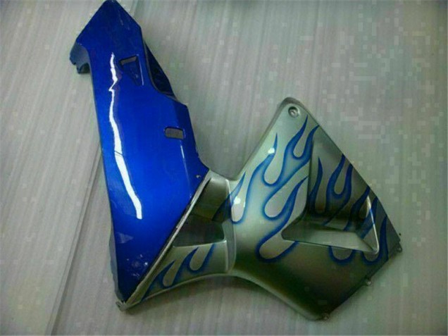 Blanc Bleu Flamme Carénage Moto Honda CBR 600 RR 05-06 Blanc Bleu Flamme Carénage Moto Honda CBR 600 RR 05-06