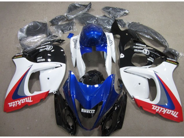 Blanc Bleu Makita Carénage Moto Suzuki GSXR 1300 Hayabusa 08-19 Blanc Bleu Makita Carénage Moto Suzuki GSXR 1300 Hayabusa 08-19