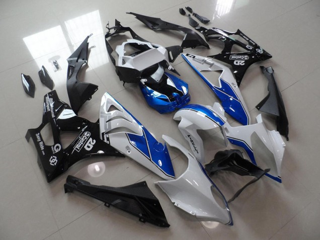 Blanc Bleu Noir Carénage Moto BMW S1000RR 09-14 Blanc Bleu Noir Carénage Moto BMW S1000RR 09-14