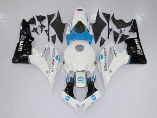 Blanc Bleu Noir Carénage Moto Honda CBR 600 RR 07-08 Blanc Bleu Noir Carénage Moto Honda CBR 600 RR 07-08