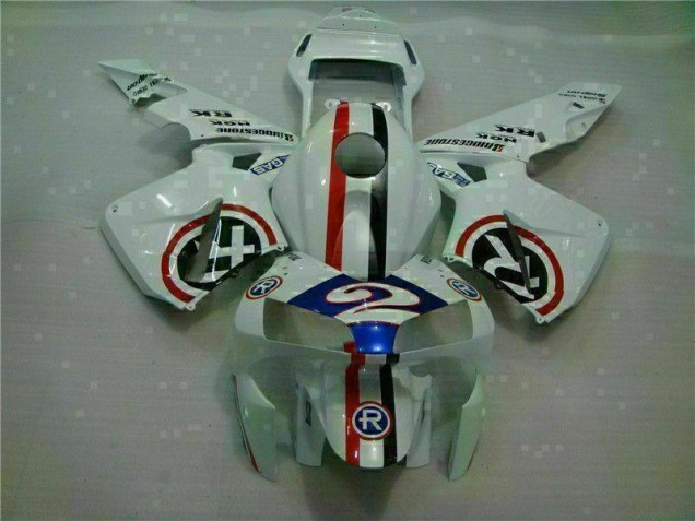 Blanc Bleu R 2 Carénage Moto Honda CBR 600 RR 03-04 Blanc Bleu R 2 Carénage Moto Honda CBR 600 RR 03-04