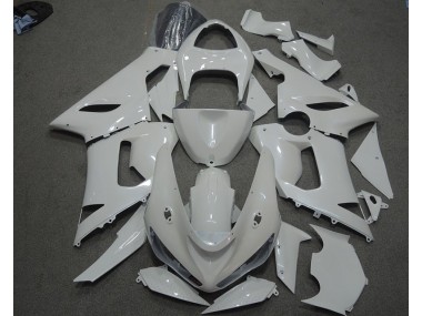 Blanc Carénage Moto Kawasaki ZX6R 05-06