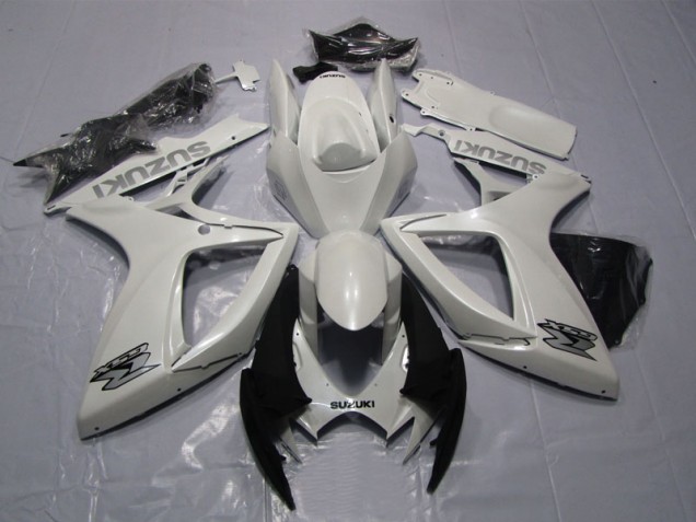 Blanc Carénages Moto Suzuki GSXR 600 K6 06-07 Blanc Carénages Moto Suzuki GSXR 600 K6 06-07