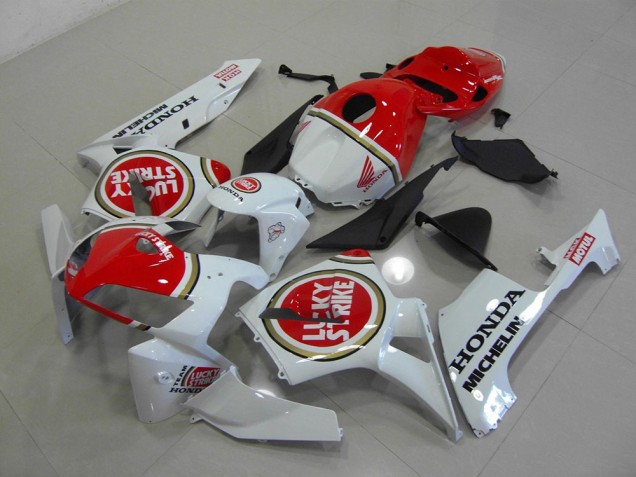 Blanc Nacré Lucky Strike Carénage Moto Honda CBR 600 RR 05-06 Blanc Nacré Lucky Strike Carénage Moto Honda CBR 600 RR 05-06