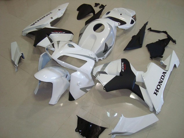 Blanc Nacré Noir Mat Carénage Moto Honda CBR 600 RR 05-06 Blanc Nacré Noir Mat Carénage Moto Honda CBR 600 RR 05-06
