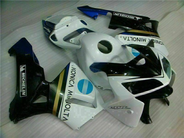 Blanc Noir Carénage Moto Honda CBR 600 RR 05-06 Blanc Noir Carénage Moto Honda CBR 600 RR 05-06
