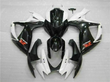 Blanc Noir Carénage Moto Suzuki GSXR 600 / 750 K6 06-07