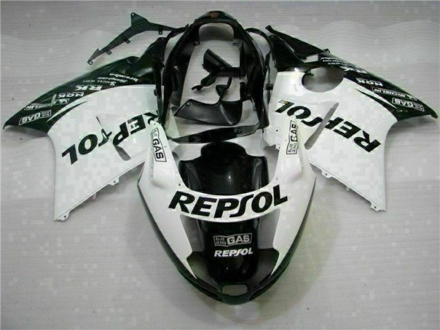 Blanc Noir Repsol Carénage Moto Honda CBR 1100 XX 96-07 Blanc Noir Repsol Carénage Moto Honda CBR 1100 XX 96-07