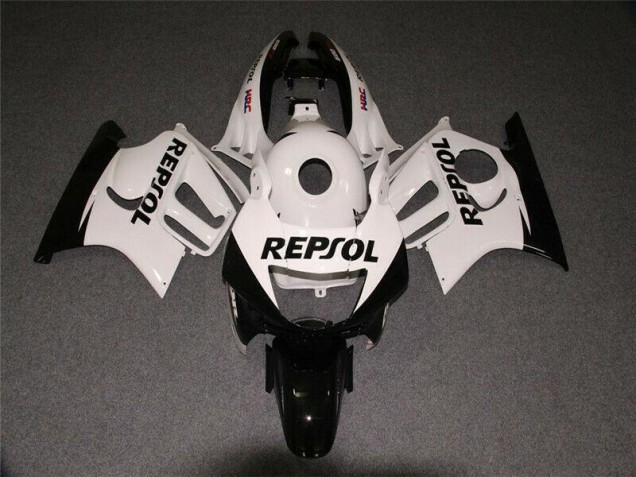 Blanc Noir Repsol Carénage Moto Honda CBR 600 F3 95-98 Blanc Noir Repsol Carénage Moto Honda CBR 600 F3 95-98