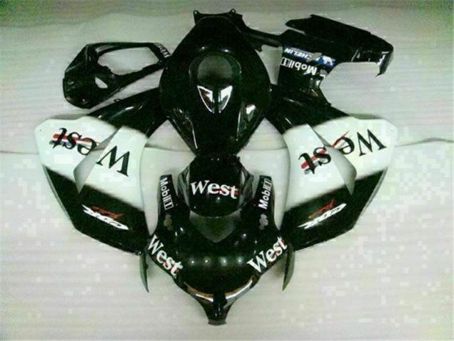 Blanc Noir West Carénage Moto Honda CBR 1000 RR 08-11 Blanc Noir West Carénage Moto Honda CBR 1000 RR 08-11