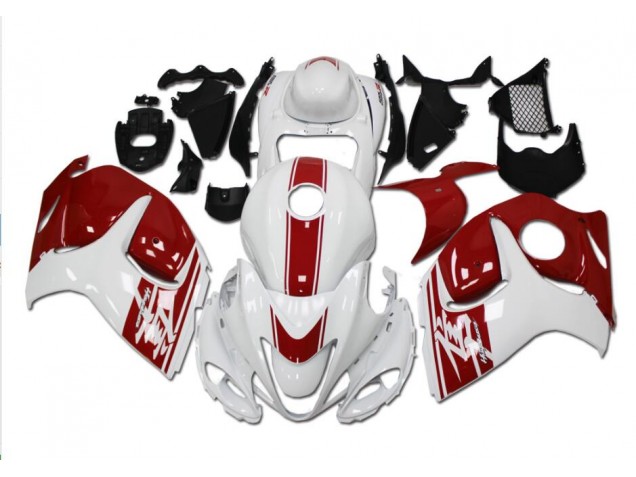 Blanc Rouge Carénages Moto Suzuki GSXR 1300 Hayabusa 08-19
