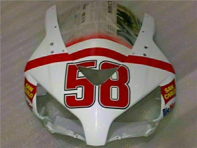 Blanc Rouge Carrosserie Moto Honda CBR 1000 RR 04-05 Blanc Rouge Carrosserie Moto Honda CBR 1000 RR 04-05