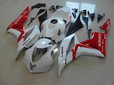 Blanc Rouge Courses Version Carénage Moto Honda CBR 600 RR 07-08