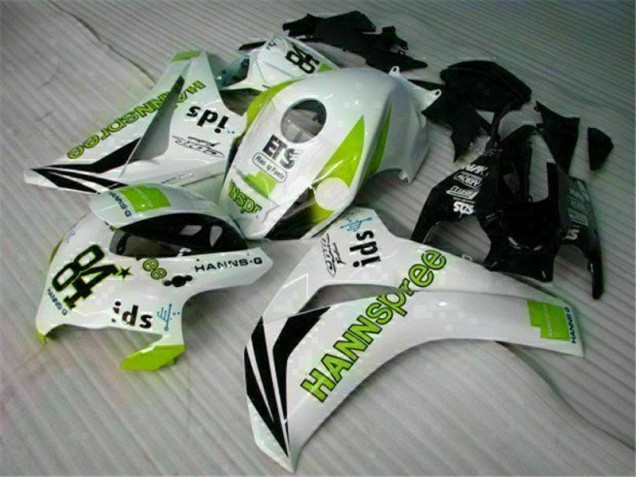 Blanc Vert Hannspree 84 Carénage Moto Honda CBR 1000 RR 08-11 Blanc Vert Hannspree 84 Carénage Moto Honda CBR 1000 RR 08-11