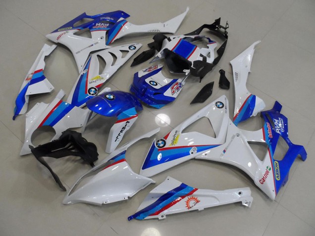 Bleu Blanc Carénage Moto BMW S1000RR 09-14 Bleu Blanc Carénage Moto BMW S1000RR 09-14