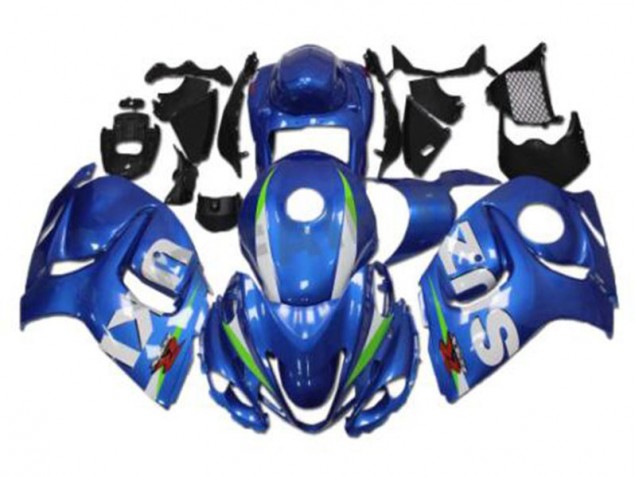 Bleu Blanc Carénage Moto Suzuki GSXR 1300 Hayabusa 08-19