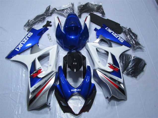 Bleu Blanc Carénages Moto Suzuki GSXR 1000 K7 07-08 Bleu Blanc Carénages Moto Suzuki GSXR 1000 K7 07-08