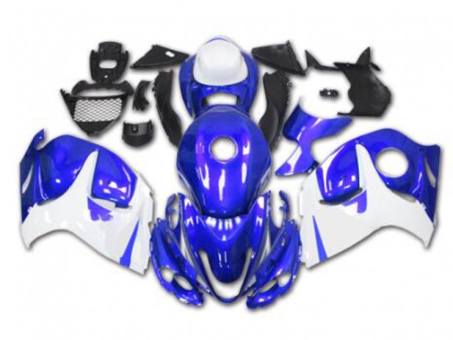 Bleu Blanc Carénages Moto Suzuki GSXR 1300 Hayabusa 08-19 Bleu Blanc Carénages Moto Suzuki GSXR 1300 Hayabusa 08-19