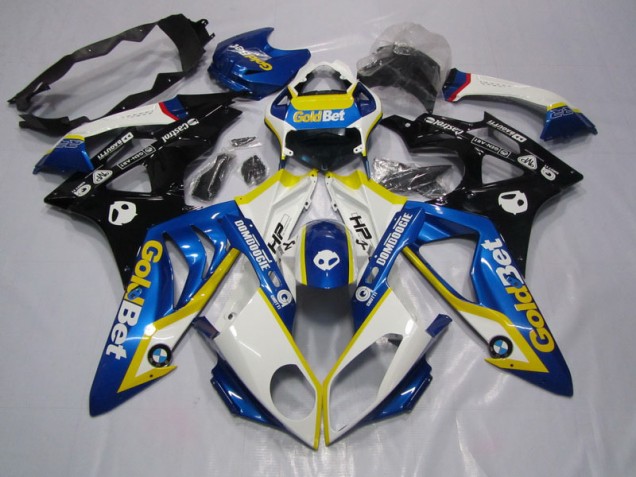 Bleu Blanc GoldBet Carénage Moto BMW S1000RR 09-14 Bleu Blanc GoldBet Carénage Moto BMW S1000RR 09-14