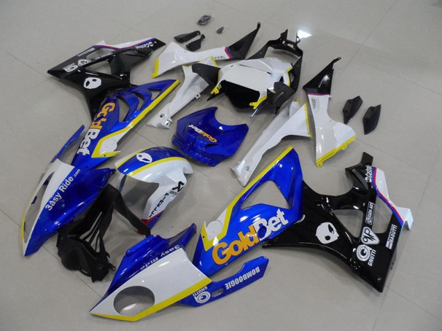 Bleu Blanc GoldBet Carénages Moto BMW S1000RR 09-14 Bleu Blanc GoldBet Carénages Moto BMW S1000RR 09-14
