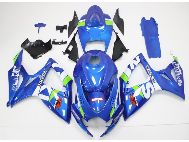 Bleu Blanc Kit Carénages Motos Complet Suzuki GSXR 600 / 750 K6 06-07 Bleu Blanc Kit Carénages Motos Complet Suzuki GSXR 600 / 750 K6 06-07