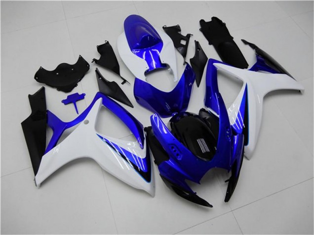 Bleu Blanc Kit Carénages Motos Suzuki GSXR 600 / 750 K6 06-07 Bleu Blanc Kit Carénages Motos Suzuki GSXR 600 / 750 K6 06-07