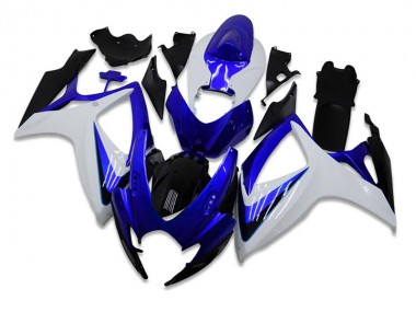 Bleu Blanc Kit Carénages Motos Suzuki GSXR 600 / 750 K6 06-07