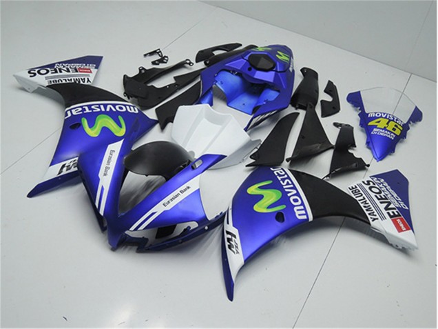 Bleu Blanc Noir Carénage Moto Yamaha R1 12-14