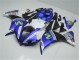 Bleu Blanc Noir Carénage Moto Yamaha R1 12-14