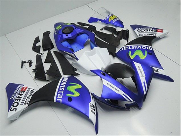 Bleu Blanc Noir Carénage Moto Yamaha R1 12-14