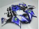 Bleu Blanc Noir Carénage Moto Yamaha R1 12-14