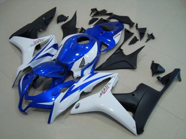 Bleu Blanc Noir Mat Carénage Moto Honda CBR 600 RR 07-08