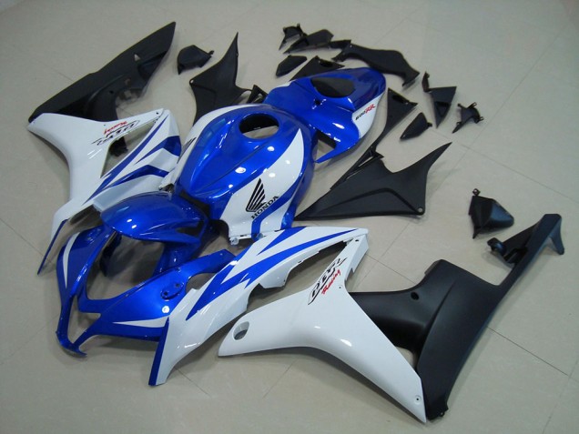 Bleu Blanc Noir Mat Carénage Moto Honda CBR 600 RR 07-08 Bleu Blanc Noir Mat Carénage Moto Honda CBR 600 RR 07-08