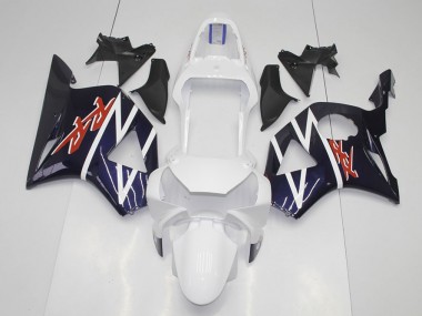 Bleu Foncé Blanc Carénage Moto Honda CBR 900 RR 954 02-03