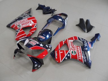 Bleu Foncé Star Carénage Moto Honda CBR 900 RR 954 02-03