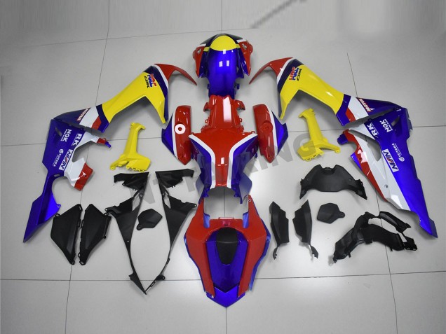 Bleu Jaune Rouge Carénage Moto Honda CBR 1000 RR 17-23 Bleu Jaune Rouge Carénage Moto Honda CBR 1000 RR 17-23
