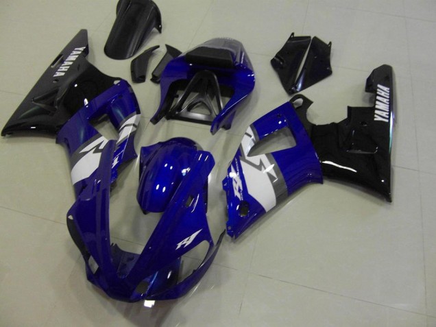 Bleu Noir Blanc Carénage Moto Yamaha R1 00-01