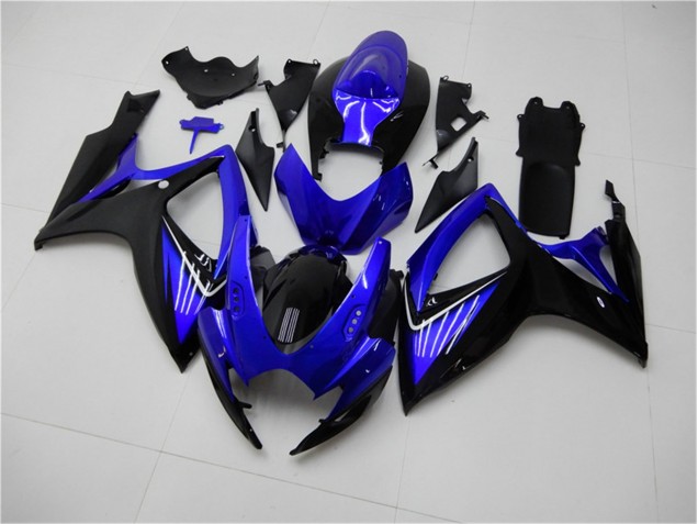 Bleu Noir Carénage Moto Suzuki GSXR 600 / 750 K6 06-07 Bleu Noir Carénage Moto Suzuki GSXR 600 / 750 K6 06-07