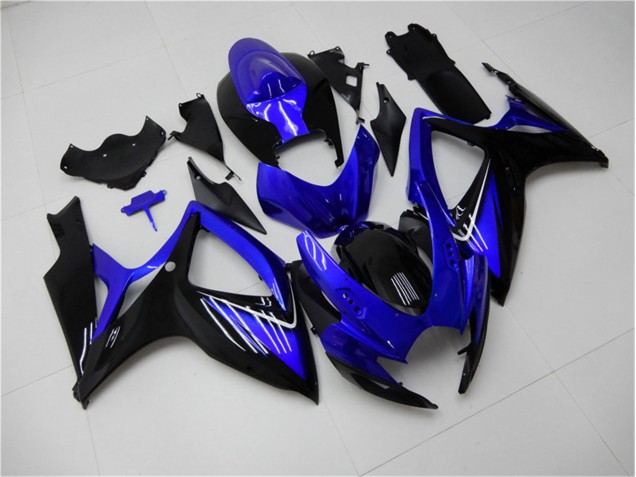 Bleu Noir Carénage Moto Suzuki GSXR 600 / 750 K6 06-07 Bleu Noir Carénage Moto Suzuki GSXR 600 / 750 K6 06-07