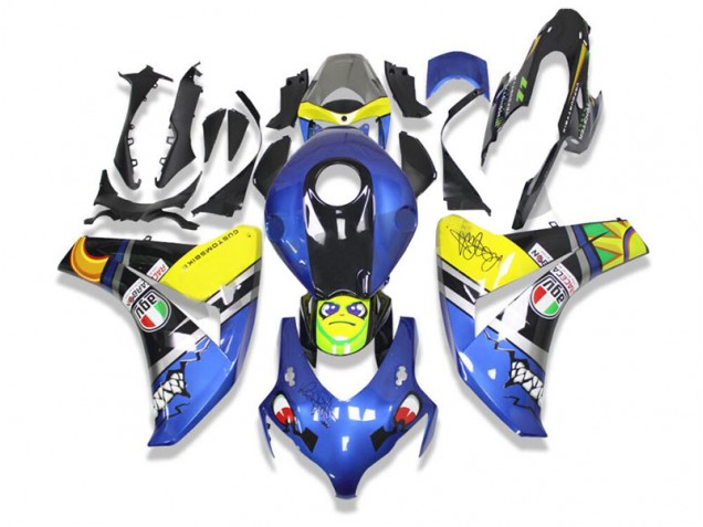 Bleu Requin Carénage Moto Honda CBR 1000 RR 08-11 Bleu Requin Carénage Moto Honda CBR 1000 RR 08-11