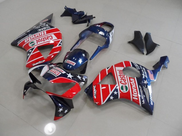 Bleu Rouge Cycle World Castrol Carénage Moto Honda CBR 900 RR 954 02-03 Bleu Rouge Cycle World Castrol Carénage Moto Honda CBR 900 RR 954 02-03