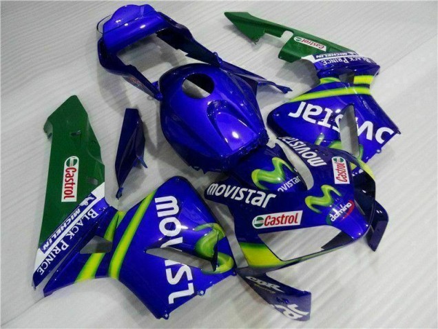 Bleu Vert Movistar Castrol Carénage Moto Honda CBR 600 RR 03-04 Bleu Vert Movistar Castrol Carénage Moto Honda CBR 600 RR 03-04