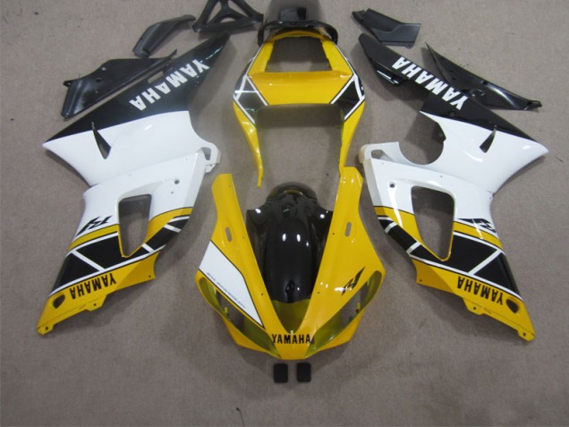 Jaune Blanc Noir Carénage Moto Yamaha R1 00-01 Jaune Blanc Noir Carénage Moto Yamaha R1 00-01