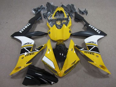 Jaune Blanc Noir Carénage Moto Yamaha R1 04-06
